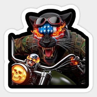 Patriot Panther Rider by focusln Sticker